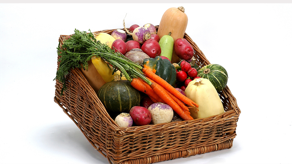 panier de produits frais illustrant la mission de distri denrées